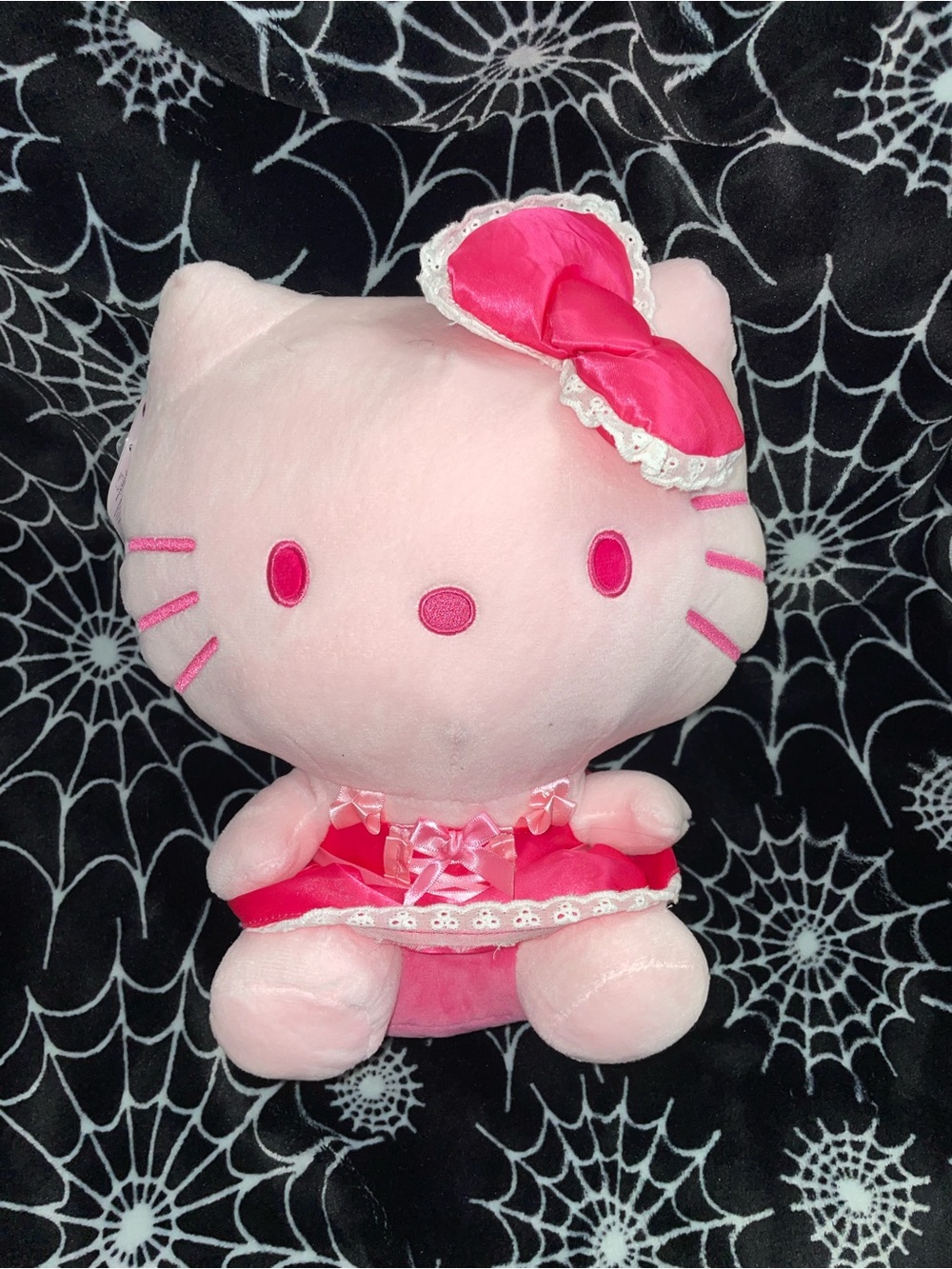 Hello Kitty Pink Plush with Hot Pink Bow and Dress
